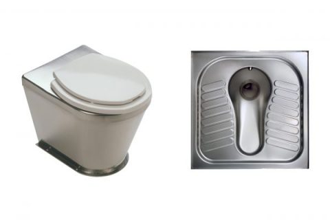 stainless steel vacuum toilet and squatting toilet