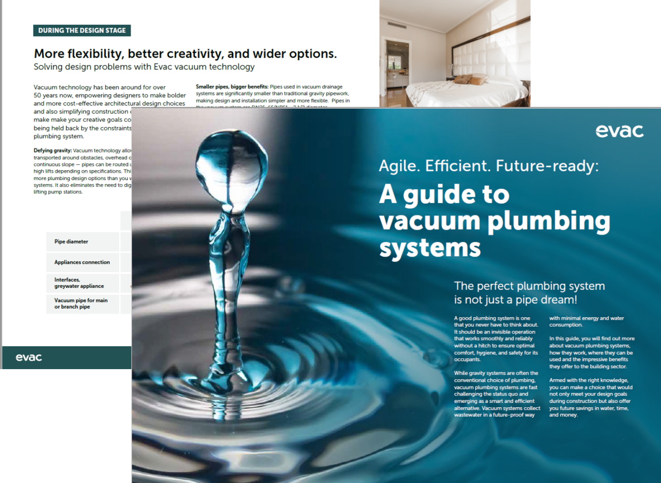 Vacuum plumbing system guide Evac