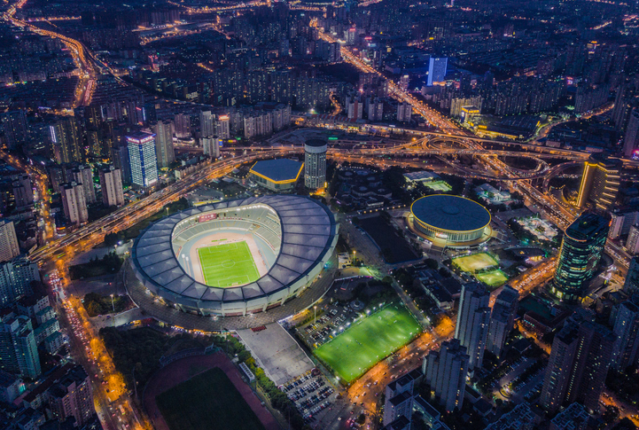 Shanghai Stadium was renovated using vacuum plumbing when traditional gravity wasn't an option