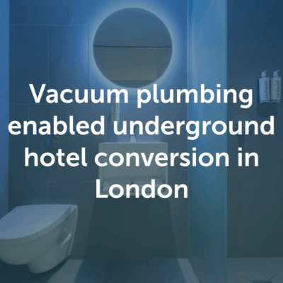 Vacuum plumbing enabled an underground hotel conversion in London’s West End